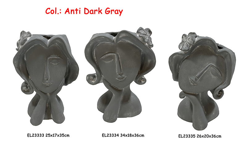 Best Fiber Clay Handmade Crafts MGO Abstract Lady Bust Planter Manufacturers, Service