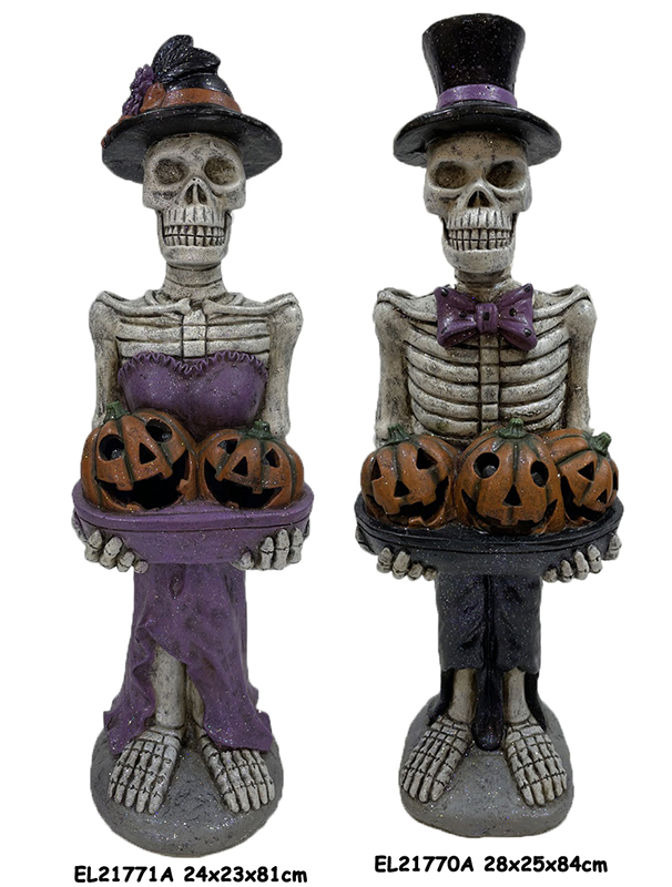 Wholesale Resin Arts & Craft Halloween Skeleton decorations Supplier, Factory