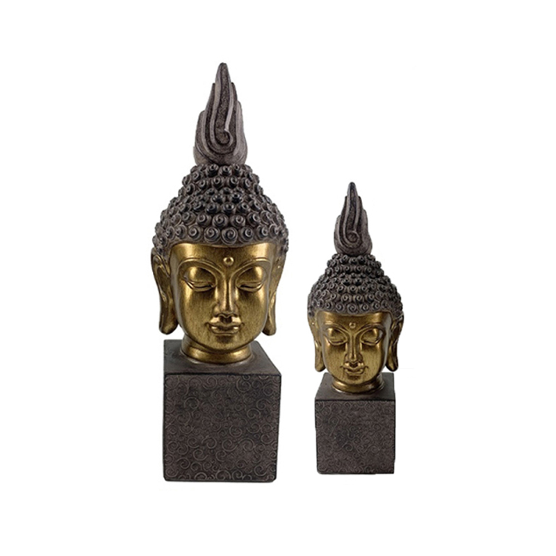 Wholesale Resin Arts & Crafts Buddha Head W/Stand Figurines Supplier, Product