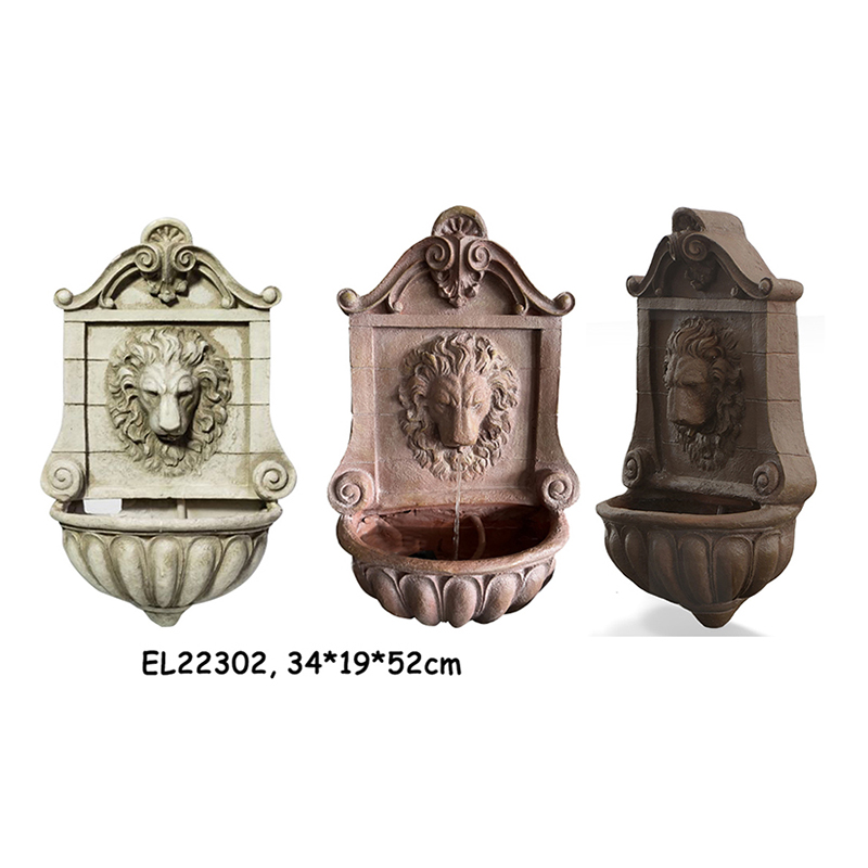 Best Resin Lion decor Hanging Wall Fountain Water Feature Exporter, Exporters