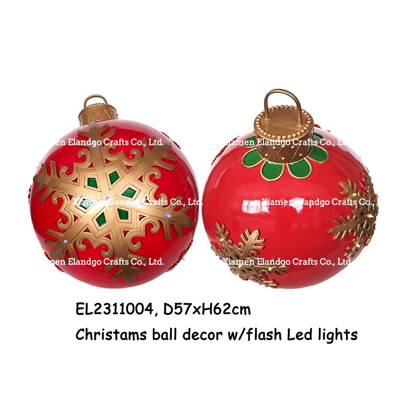 High-Quality Christmas Ball Ornaments with LED Flash Light XMAS Holiday Decor Seasonal Products Factories, Product