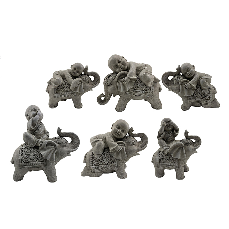 Best Resin arts & crafts Baby-Buddha lying on Elephant 3sizes Supplier, Exporter