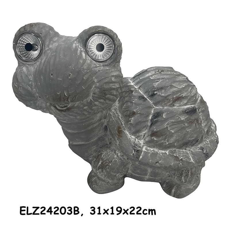 Wholesale Solar Powered Garden Tortoise Statues Outdoor Indoor Decor Turtle Adorable Animals Statues Decoration Factory, Exporter
