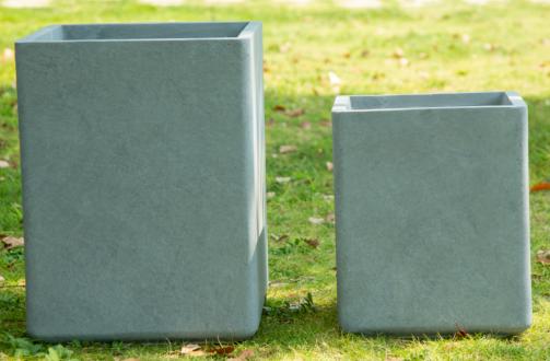 High-Quality Fiber Clay Light Weight Tall Square Flowerpots Garden Pottery Manufacturers, Exporter