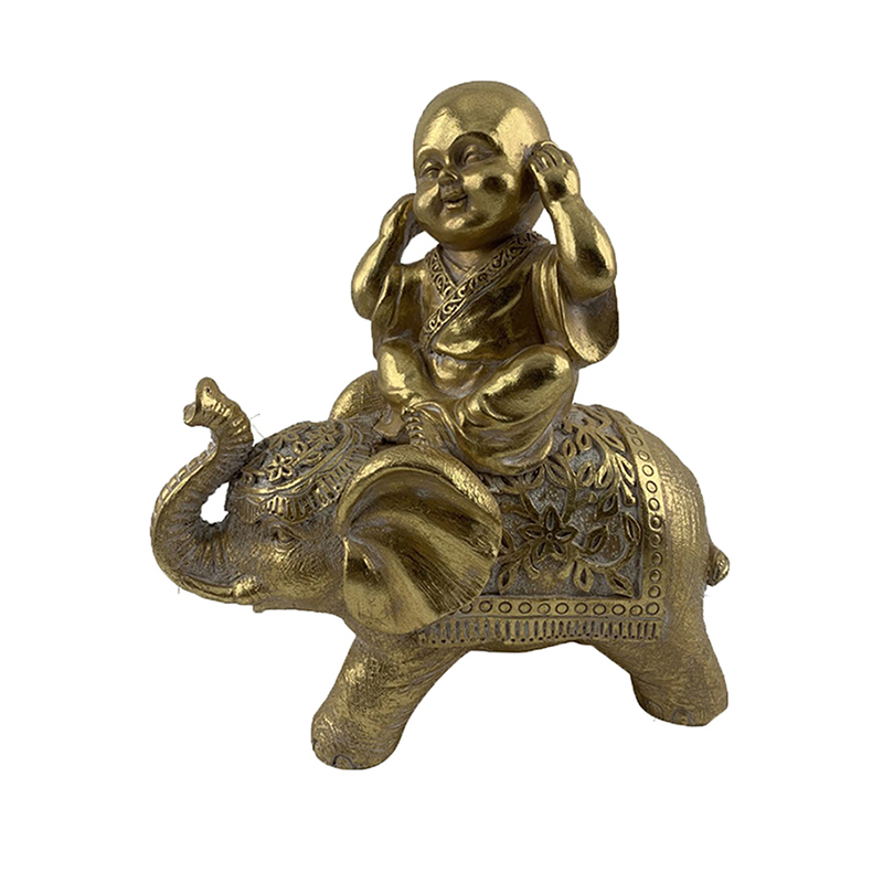 Wholesale Resin arts & crafts Baby-Buddha playing with Elephant Exporters, Product