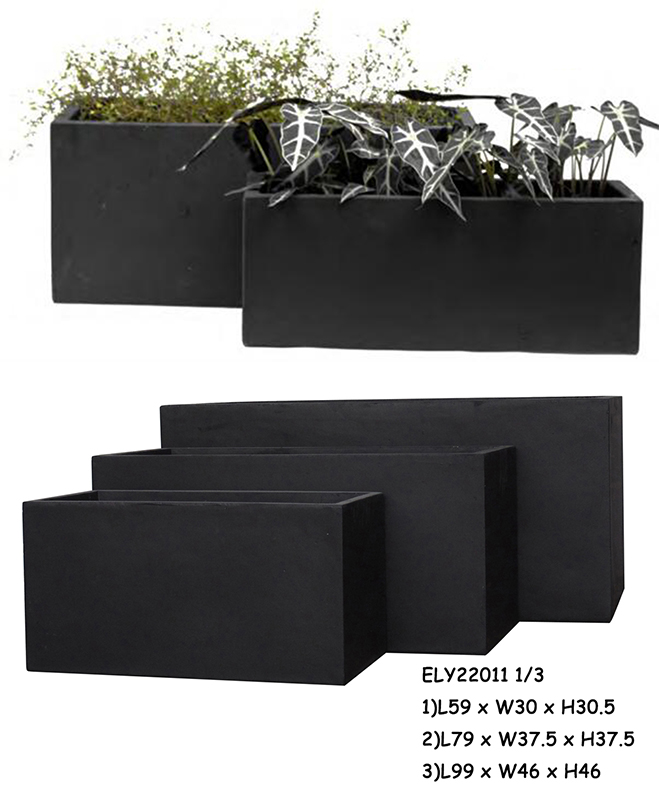 Best Fiber Clay Light Weight Long Trough Flowerpots Garden Pottery Manufacturers, Supplier