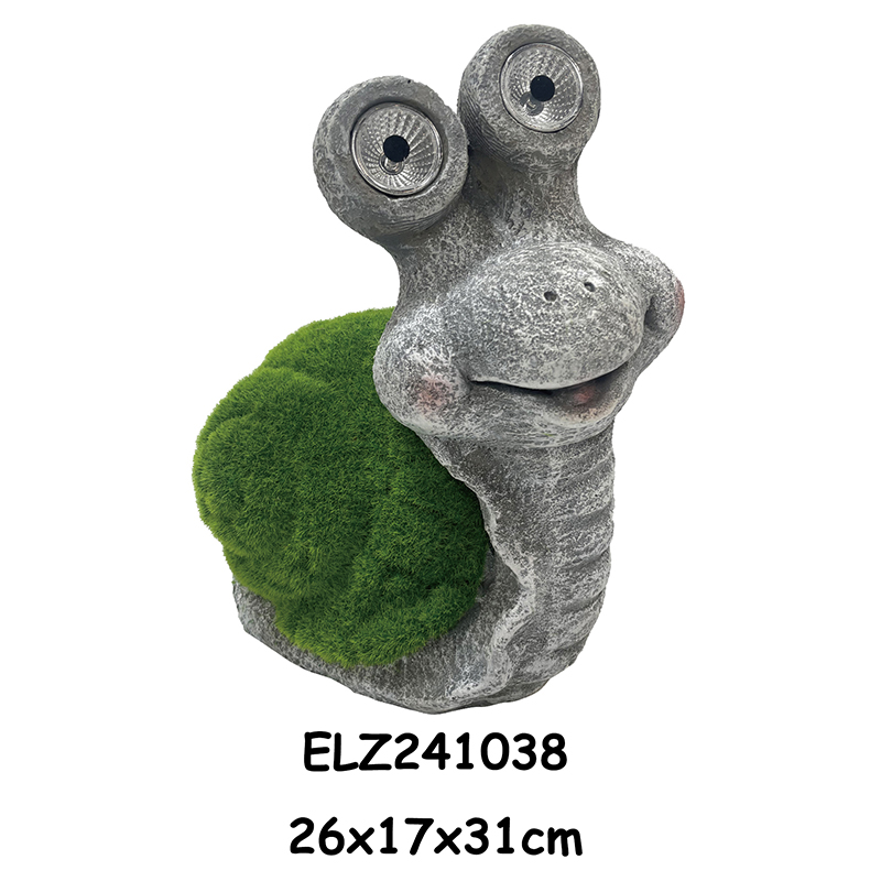 Best Enhance Your Garden with Whimsical Grass-Flocked Solar Snail Statues Outdoor Decoration Factories, Service