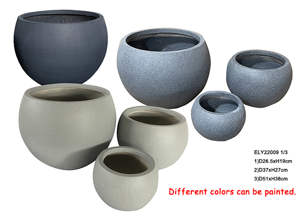 Best Fiber Clay Light Weight Sphere Ball-shape Garden Flowerpots Pottery  Manufacturer, Manufacturers