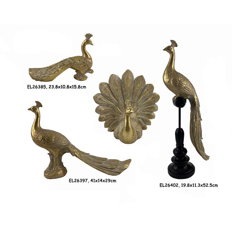 High-Quality Resin Handmade Arts & Crafts Tabletop Peacock Decoration Sculpture Suppliers, Products