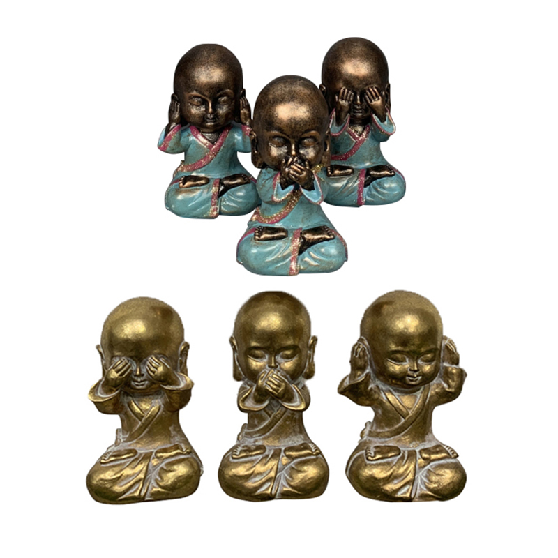 Wholesale Resin Arts & Crafts Classic Shaolin Buddhas Combination Figurines Suppliers, Factories