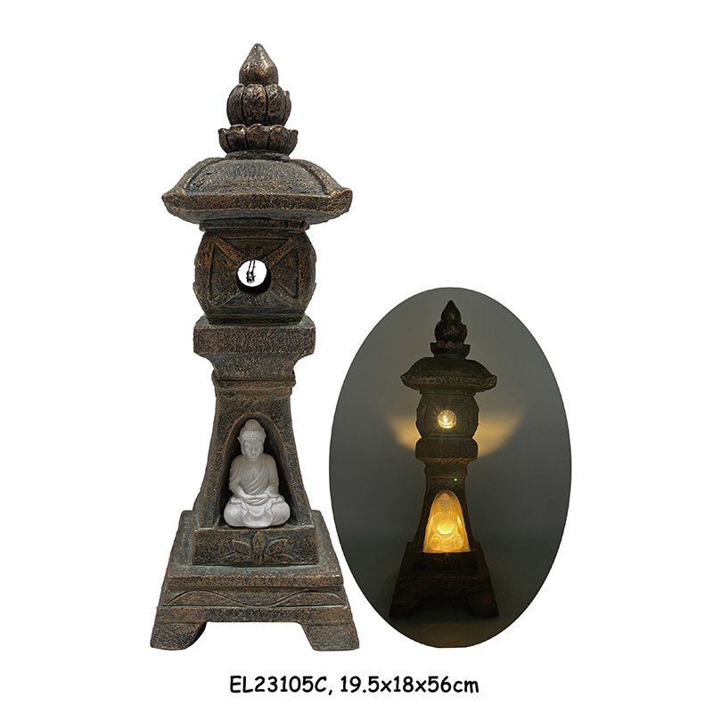 Best Fiber Clay Light Weight Garden Pagodas Statues Garden Lights Suppliers, Exporter