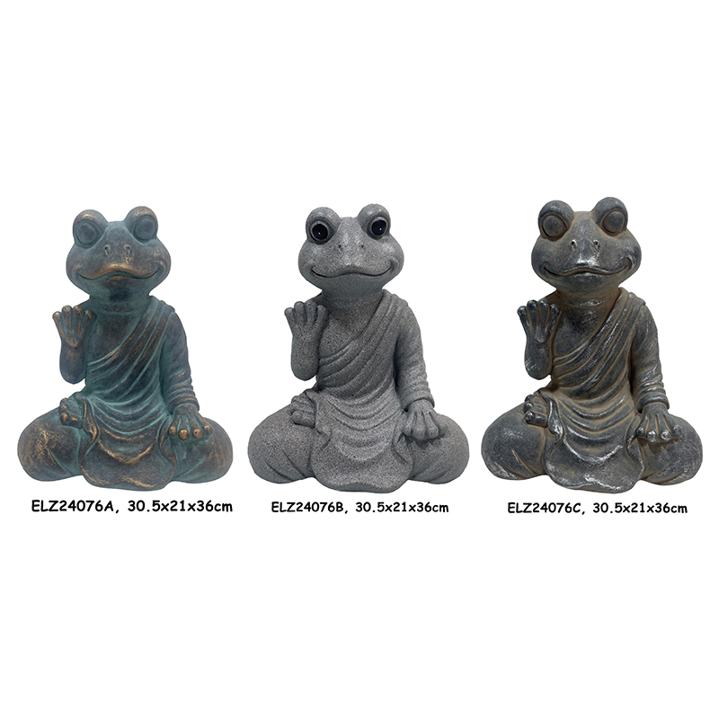 Frog Statue Garden View