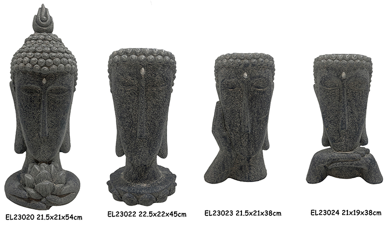 Wholesale Fiber Clay MGO Abstract Buddha Head Statuary Flowerpots Factories, Service