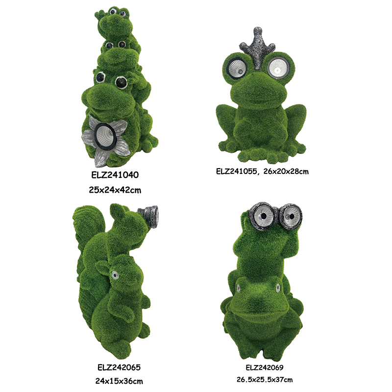 Wholesale Grass-Flocked Solar Decor Figures Outdoor Indoor Solar Powered Decorate Animals Patio Decoration Factories, Service