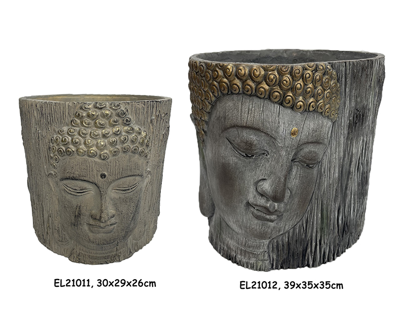 Best Fiber Clay MGO Buddha Face-decor Flowerpots Statues Manufacturer, Manufacturers