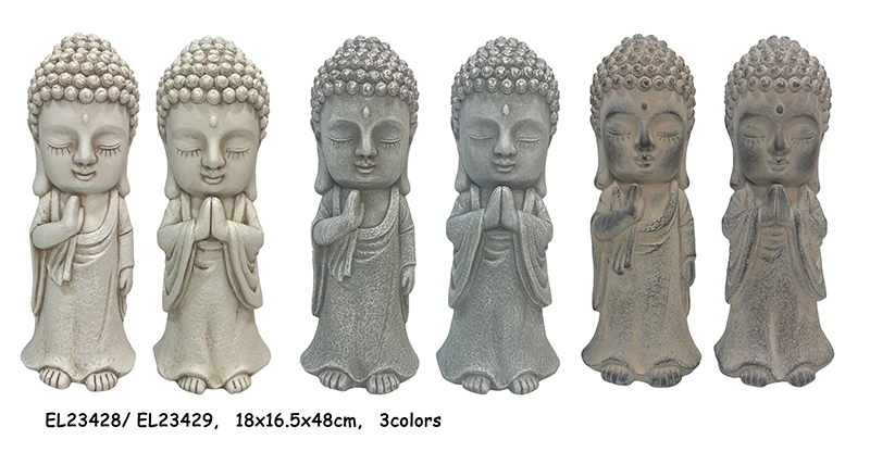 Best Fiber Clay MGO Lightweight Cute Baby Buddhas Playing Statues Factory, Product
