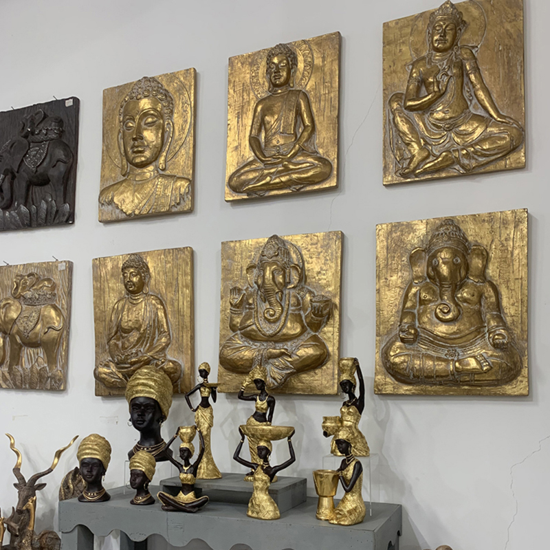 China Resin arts & crafts Classic Buddha Wall Hanging Panels  wall plaque arts Exporters, Products