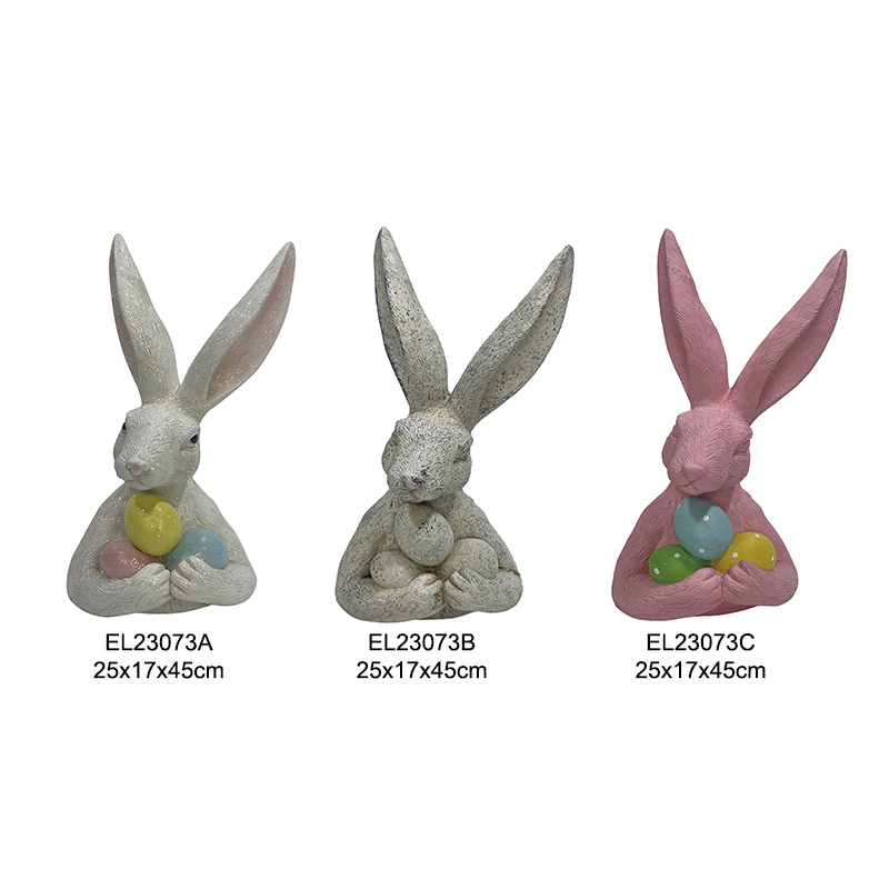High-Quality Enchanting Rabbit Figurines Hold Easter Eggs Rabbit Hold Carrots Funny Bunny Decorate Home and Garden Exporter, Products