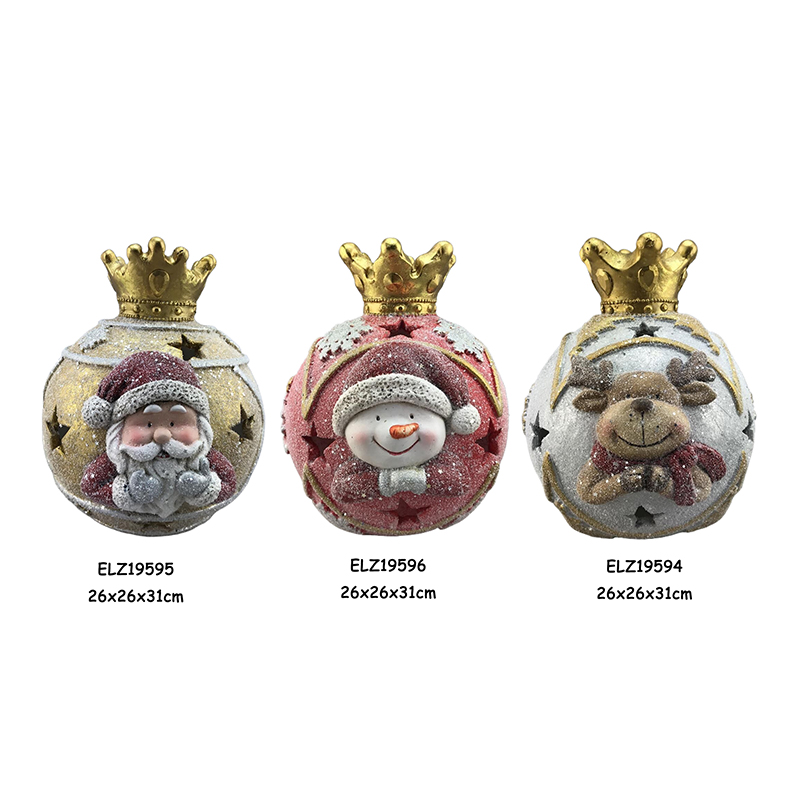 China Santa Snowman Reindeer Christmas Ball with Golden Crown Seasonal Decoration Suppliers, Products