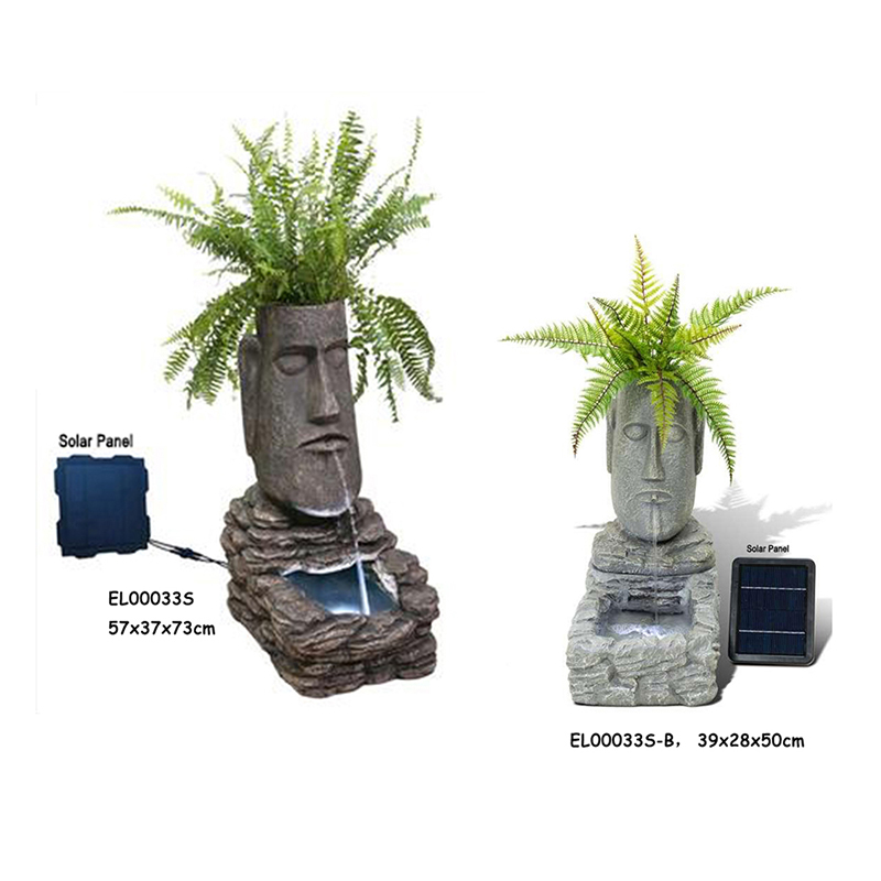 Best Fiber Resin Easter Island Decor Garden Water Feature Outdoor Used Factory, Product