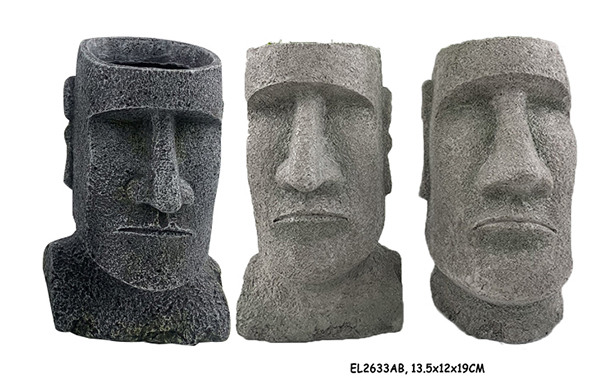 Best Lightweight Resin Easter Island Statuary Decor Flowerpots Exporter, Products