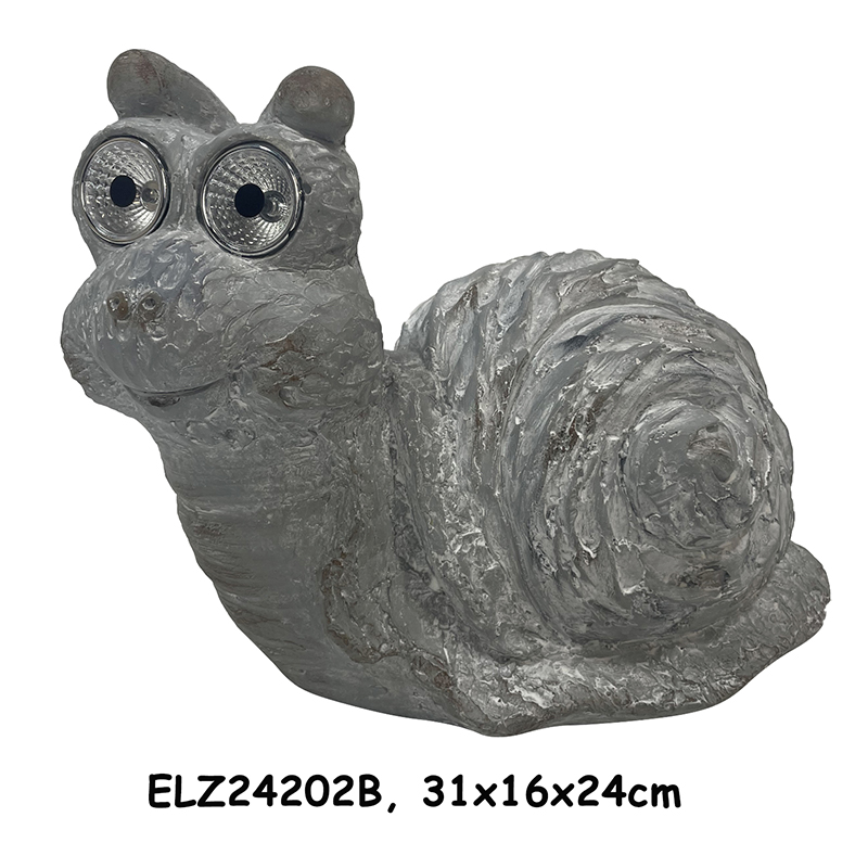 Wholesale Eco-Friendly Solar Powered Snail Statue Garden Animals Statues Outdoor Decoration Factory, Factories