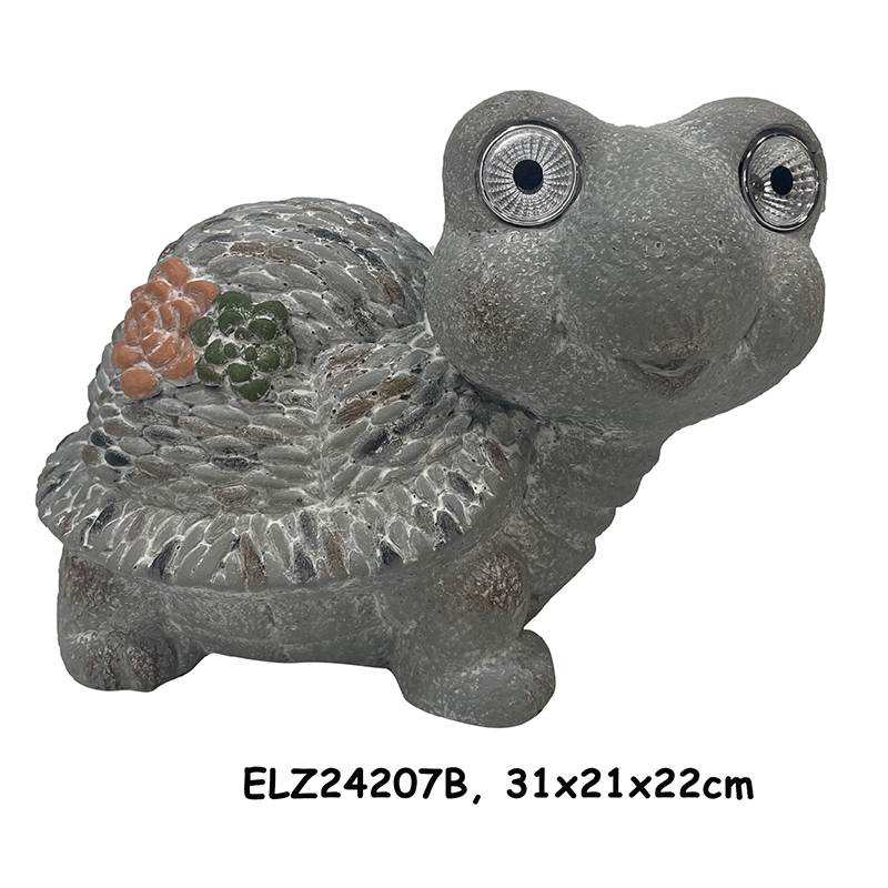 Wholesale Solar Powered Garden Tortoise Statues Outdoor Indoor Decor Turtle Adorable Animals Statues Decoration Factory, Exporter