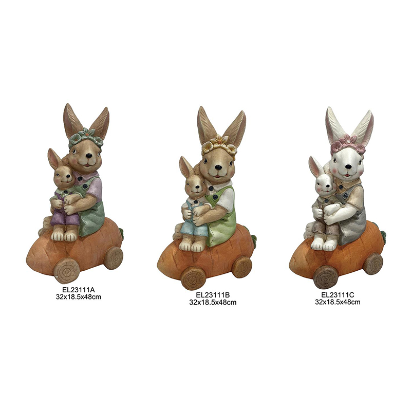 Carrot Vehicle Design Rabbit Figurine