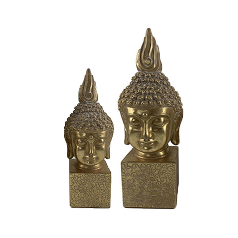 Wholesale Resin Arts & Crafts Buddha Head W/Stand Figurines Supplier, Product