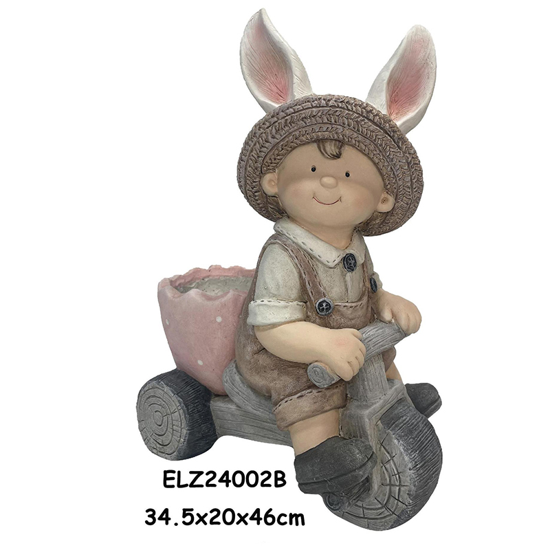 High-Quality Rustic Eggshell Riders Statues Spring Home and Garden Decor Handmade Crafts Factory, Exporter
