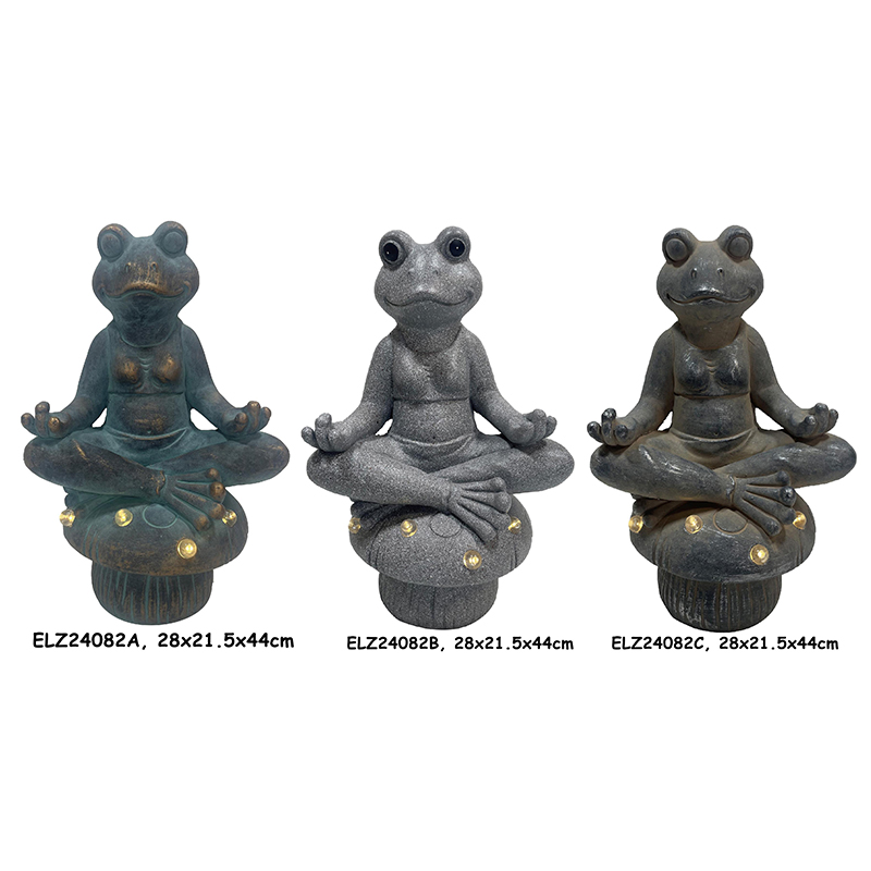Frog Statue with Light Detail