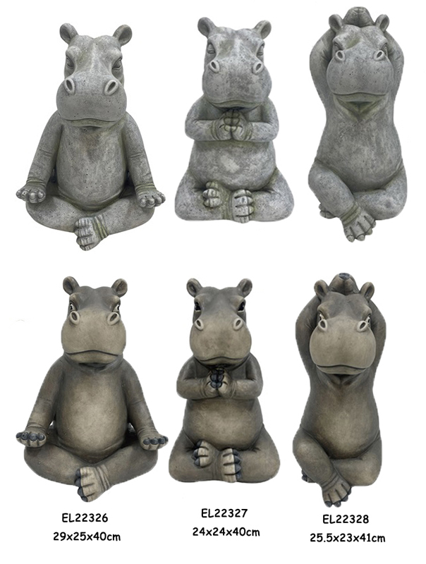 High-Quality Fiber Clay MGO Lightweight Yoga Animal Garden Statues Exporter, Product