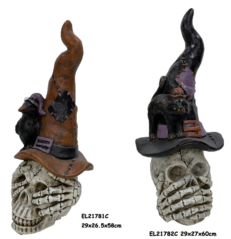 High-Quality  Resin Arts & Craft Halloween Skull Statues Decorations Factories, Products