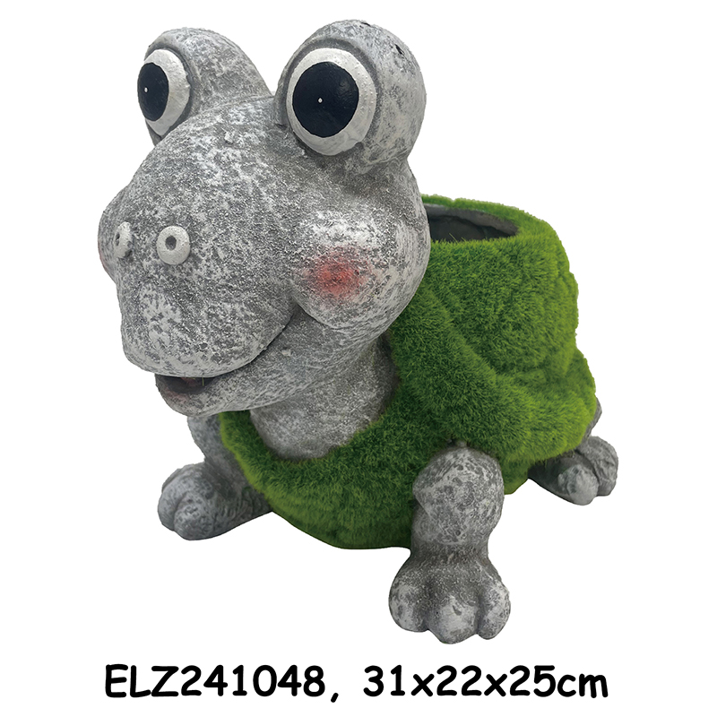China Grass-Flocked Animal Planters Snail Turtle Lion Frog Rhino Crocodile Deco-Pot Animal Figures Garden Patio Home Decoration Suppliers, Products