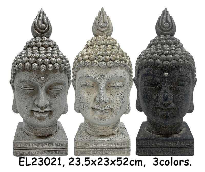 High-Quality Fiber Clay MGO Buddha Head Statues Statuary Figurines Exporter, Products