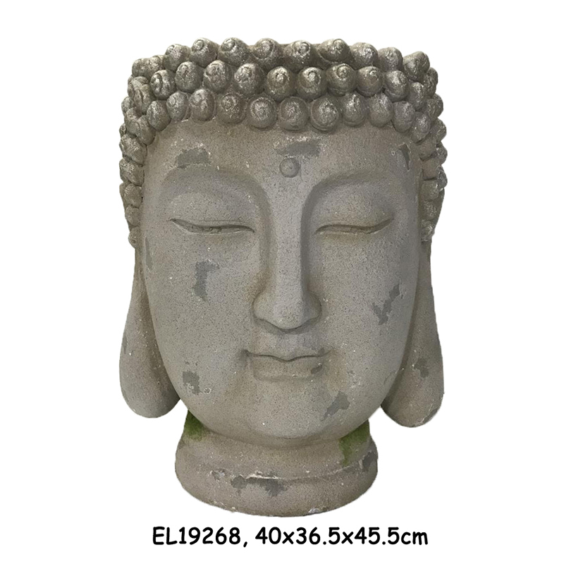 Best Fiber Clay MGO Buddha Face-decor Flowerpots Statues Manufacturer, Manufacturers