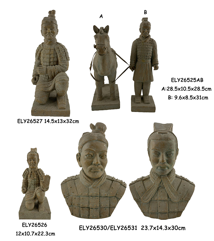 High-Quality Lightweight Fiber Clay MGO Chinese Terra-Cotta Warriors  Statues Figurines Exporters, Service