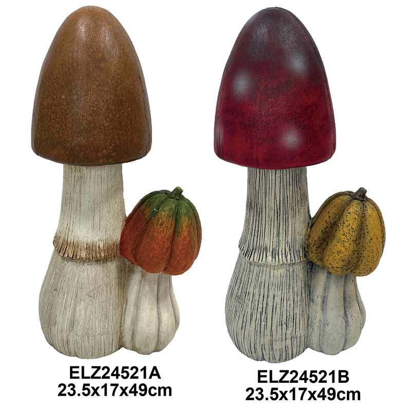 Wholesale Fiber Clay Mushroom Decorations Autumn Harvest Collection Indoor Outdoor Decors Supplier, Product