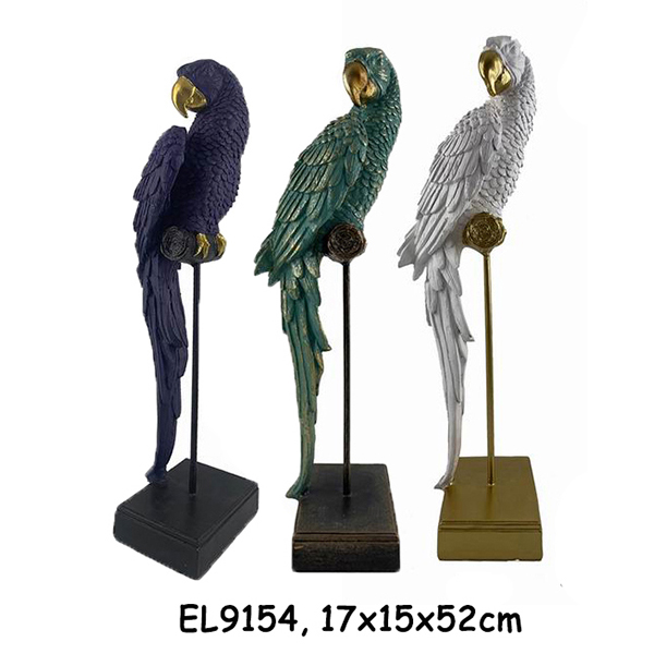 China Resin Arts & Crafts Tabletop Parrot Decorations sculptures Supplier, Product