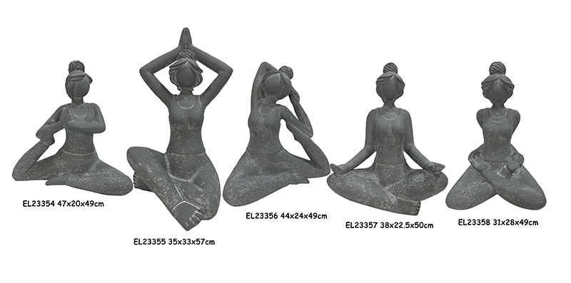 Yoga Lady Statue Detail 3