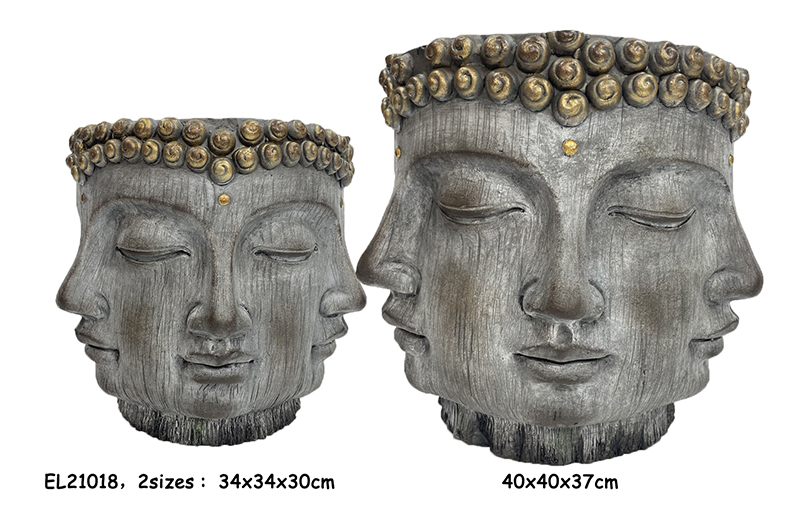 Best Fiber Clay MGO Buddha Face-decor Flowerpots Statues Manufacturer, Manufacturers