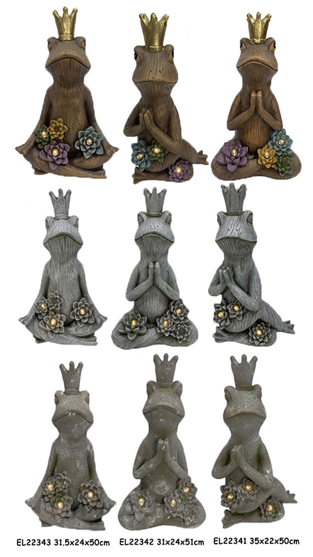 Best Fiber Clay MGO Lightweight Yoga Animal with Led Lights Garden Statues  Supplier, Exporter