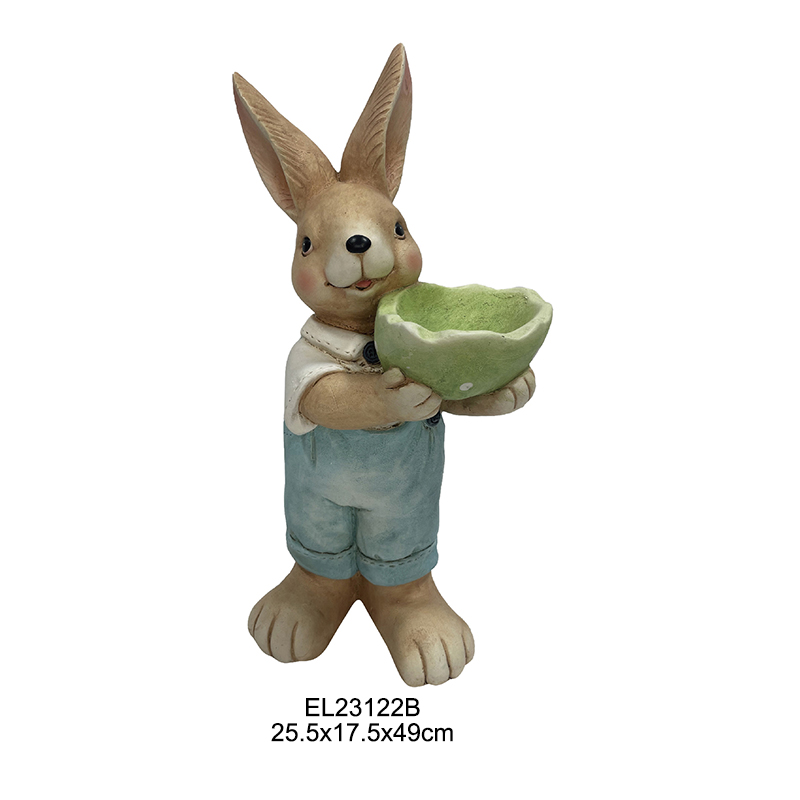 Best Rabbit Figurines with Easter Egg Halves Rabbits with Easter Egg Pots Handmade Garden Decoration Indoor and Outdoor Factory, Products