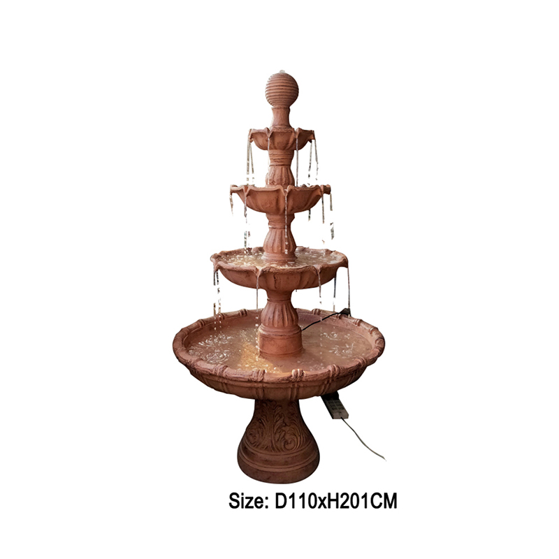 Best Outdoor Four Tiers Garden Water Fountain Suppliers, Factory