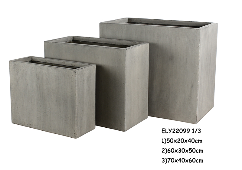 Best Fiber Clay Light Weight Long Trough Flowerpots Garden Pottery Manufacturers, Supplier