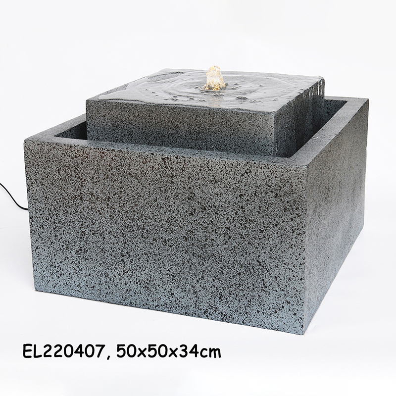 High-Quality Fiber Resin Square Style Fountain Water Feature Manufacturer, Suppliers