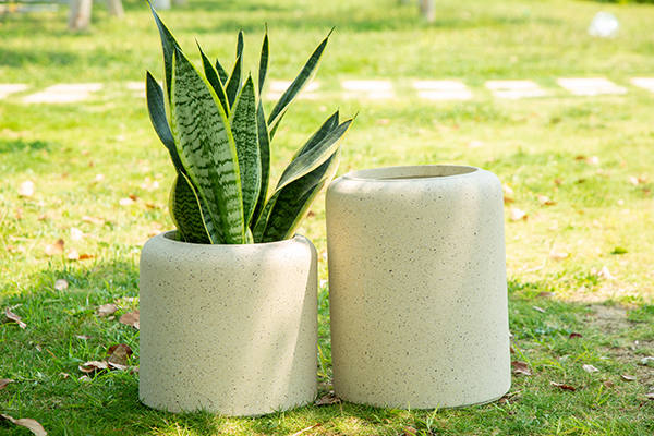 Wholesale Fiber Clay Light Weight Cylinder Flowerpots Garden Pottery Supplier, Factory