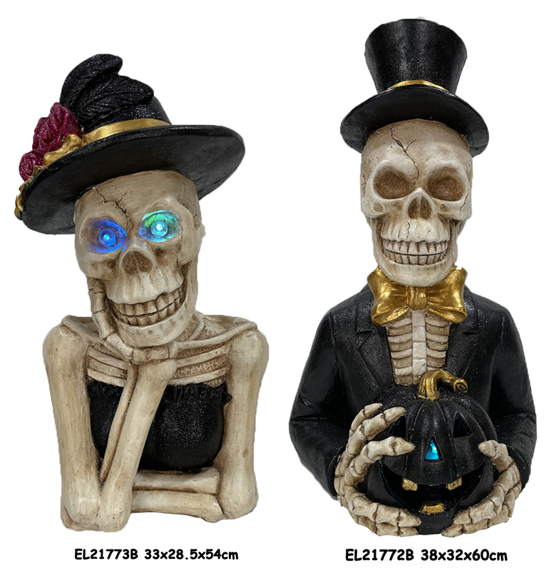 Wholesale Resin Arts & Craft Halloween Skeleton decorations Supplier, Factory