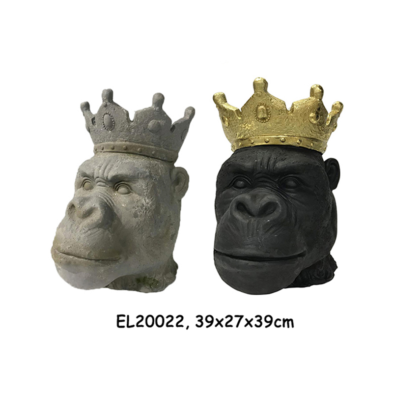 China Fiber Clay MGO Light Weight Garden Gorilla Statues Manufacturers, Factories