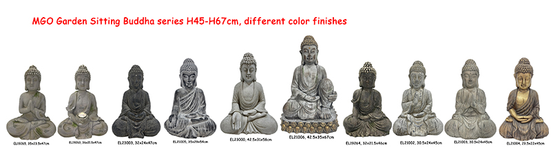 Best Fiber Clay Light Weight MGO Sitting Buddha Statues Figurines Manufacturers, Exporter
